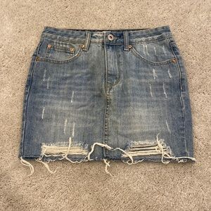 Denim mini skirt